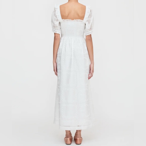 Hill House Home The Scarlett Nap Dress XS (NWT) - White Patchwork Organza - Picture 8 of 17